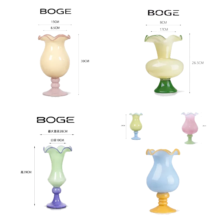 Ваза стеклянная во французском стиле